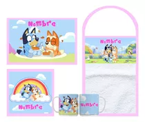 Set De Jardin Personalizado Con Taza Bluey Y Personalizados