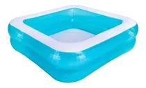 Piscina Inflable Mosaico Cuadrada 145x145cm Color Celeste