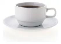 Set De 12 Taza Café 100cc Con Platillo Apilable. Linea Tower