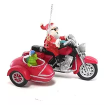 Papá Noel Una Motocicleta, Tortuga Sidecar, Adorno Col...