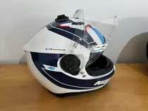 Casco Nolan N87, Integral, Blanco/azul