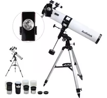 Telescopio Astronomico Profesional Reflector 900mm 225x Color Blanco