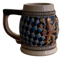 Vaso Shopero Con Escudo De Baviera - Antiguo De Cerámica