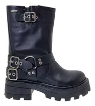 Botas Mujer Anca & Co Plataforma Cuero Vacuno Kenya Hebillas