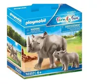 Playmobil 70357 Family Fun Rinoceronte Con Bebes