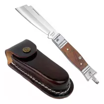 Canivete Bianchi 10102/33 Marrom Tradicional Aço Inox De Bainha Antigo Top
