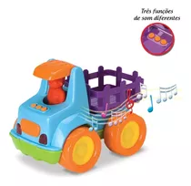 Caminhão Infantil Baby Truck Com Som E Luz Roma Brinquedos