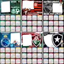 Pacote Calendários Png 2024 Times Futebol Molduras Fotos