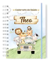 Caderneta De Vacinação Safari Capa Dura  Personalizada 