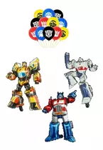 Pack 15 Globos Transformers 3 Metalizados Y 12 Látex