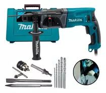 Martelete Eletropneumático Makita Profissional Hr2470 Azul Com 800w De Potência 220v