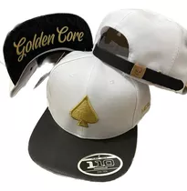 Boné Mcd Golden Core Branco Aba Reta Fitão Preto