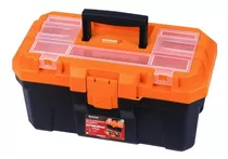 Caja De Herramientas Plastica Biassoni Profesional 16 Color Negro Y Naranja