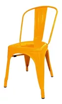 Silla De Comedor Desillas Tolix, Estructura Color Amarillo, 6 Unidades