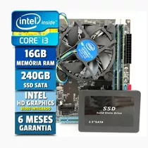 Kit Upgrade / Intel Core I3 H61m 16gb De Ram Ssd 240gb