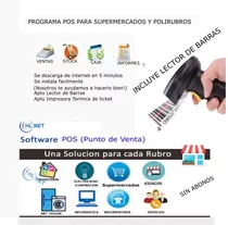 Lector Codigos De Barras + Programa Software Gestion Kioscos