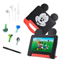 Tablet 32gb Wifi Mickey Mouse Capa Emborrachada Suport + Kit