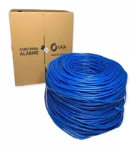 Caixa Cabo De Rede E Alarme Cftv Azul 4 Pares Cat5 305 Mts