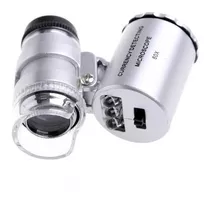 Microscopio Lupa Joyero Aumento 60x Con Luz Led Blanca Y Uv