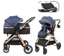 Coche Moises Para Bebe Roma Fuerte Babyhappy Con Pañalera 