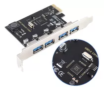 Tarjeta Pci Express De 4 Puertos Usb 3.0 A Pci-e X1 