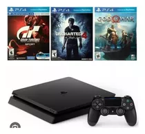 Consola Ps4 Slim 1tb Casi Nueva Con 2 Joysticks Y 3 Juegos