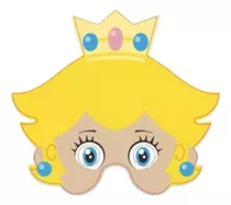 Mascaras Princesa Peach × 6 Cotillón Cumpleaño Niñas Antifaz