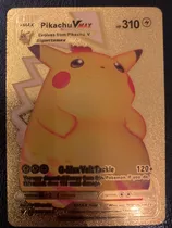 Carta Pokémon Pikachu Vmax Dourada Hp310