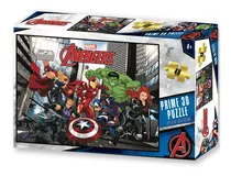 Quebra-cabeça 3d Vingadores Com 48 Peças Multikids