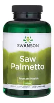 Saw Palmetto 540mg (250 Cápsulas) Swanson Salud De Próstata