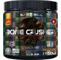 Pré Treino Bone Crusher  Black Skull New Nova Formula 150g Sabor Uva