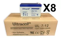 Batería Ultracell 12v 7a Amp De Gel La Caja X 8 Unidades