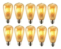 Pack 10 Ampolletas Filamento Led Edison 6w Retro Vintage