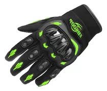 Guantes Para Moto Protección Invierno Impermeables Ciclismo Color Negro/verde Talla Xl