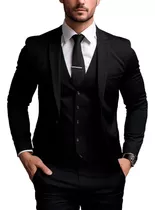 Kit Social Completo - Calça+ Blazer+ Colete+ Camisa+ Gravata