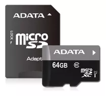 Memoria Micro Sdhc Adata 64gb Uhs-i C/adaptador Cl10