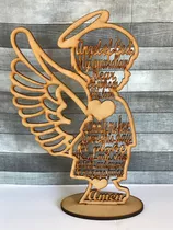 Angel De La Guarda Oraciones Madera Mdf Decorativo 3mm