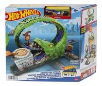 Pista Looping De Ataque Do Crocodilo Hot Wheels City Mattel