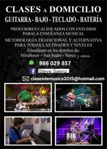 Clases De Guitarra , Bajo, Teclado , Bateria