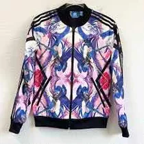 Campera adidas Originals Mujer Floreada, Original, Talle Xs