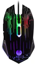 Mouse Gamer Óptico Haiz Hz-1670 Led Color 3200dpi 2.4g Cor Preto