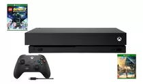 Microsoft Xbox One X 1tb Standard Cor  Preto Com Brinde Jogos Físico Exposicao