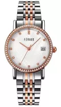 Reloj Feraud  F5564lslr Dama Acero Con Rose Cristales