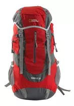 Mochila Everest 55 L National Geographic Mod. Mng255 Roja Color Rojo Diseño De La Tela Poliéster