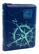 Biblia Reina Valera 1960 - Azul Con Cremallera (mediana)
