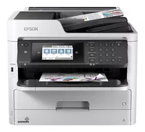 Impressora A Cor Multifuncional Epson Workforce Pro Wf-c5790 Com Wifi Branca E Preta 100v/240v