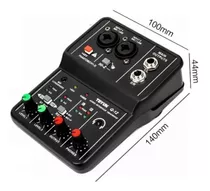 Mesa Mixer Placa De Som Teyun Q-12 Interface De Audio Usb Pc 5v