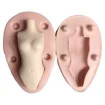 Molde  Silicone- Mj Corpo Fem Bipartido Boneca Doll Biscuit