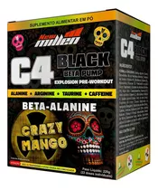 C4 Black Beta Pump Display 22 Sachês De 10g Cada New Millen Sabor:crazy Mango