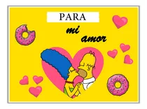 Caja Imprimible Rectangular Homero Y Marge Simpson Editable